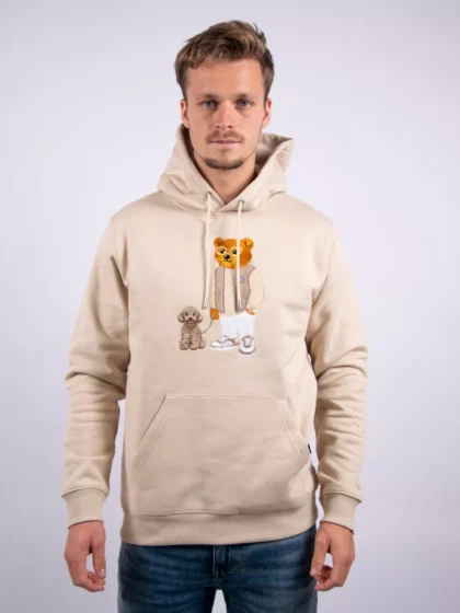 Baron Filou cl embroidered hoodie sand brown