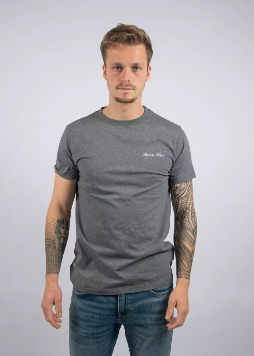 Baron Filou cli t-shirt stone grey