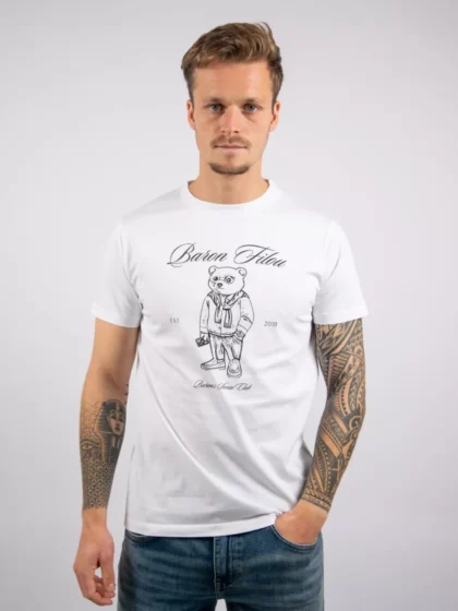 Baron Filou clii backprint sketch white