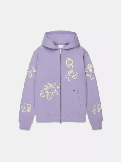 Croyez flower zip-hoodie 2801 lilac