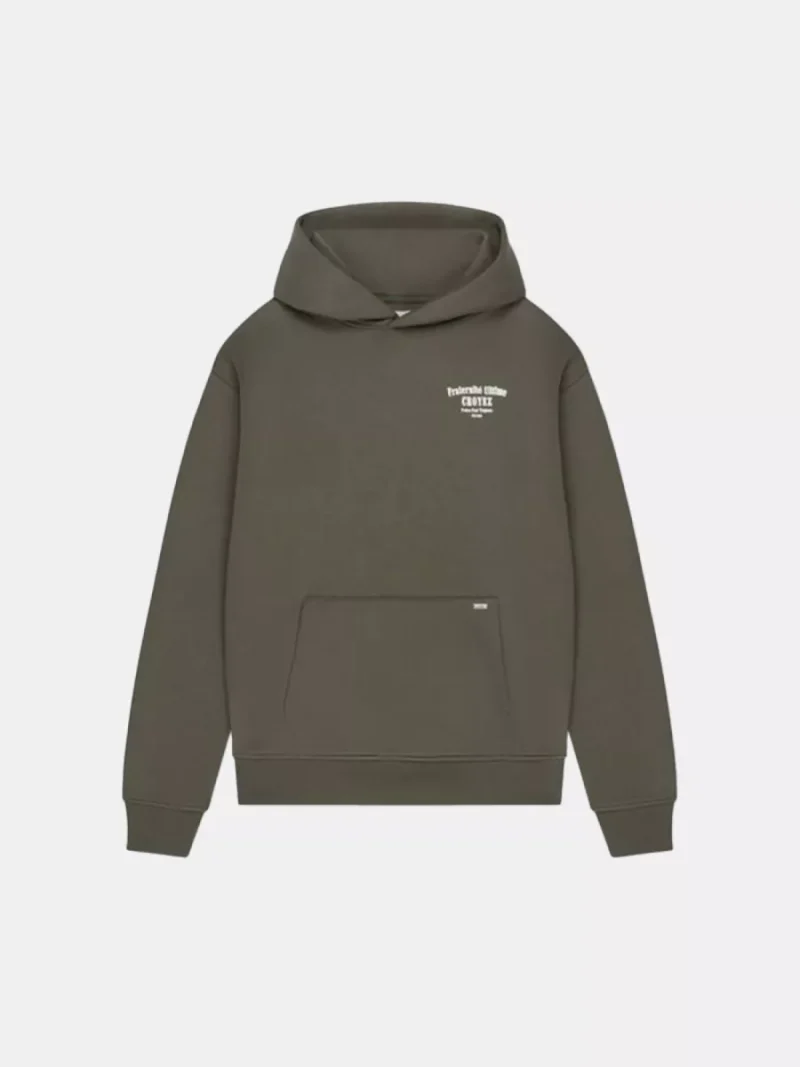 Croyez fraternite hoodie 2401 dusty olive