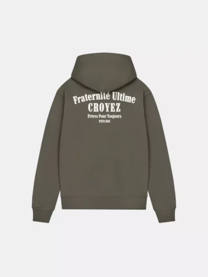 Croyez fraternite zip-hoodie 2401 dusty olive