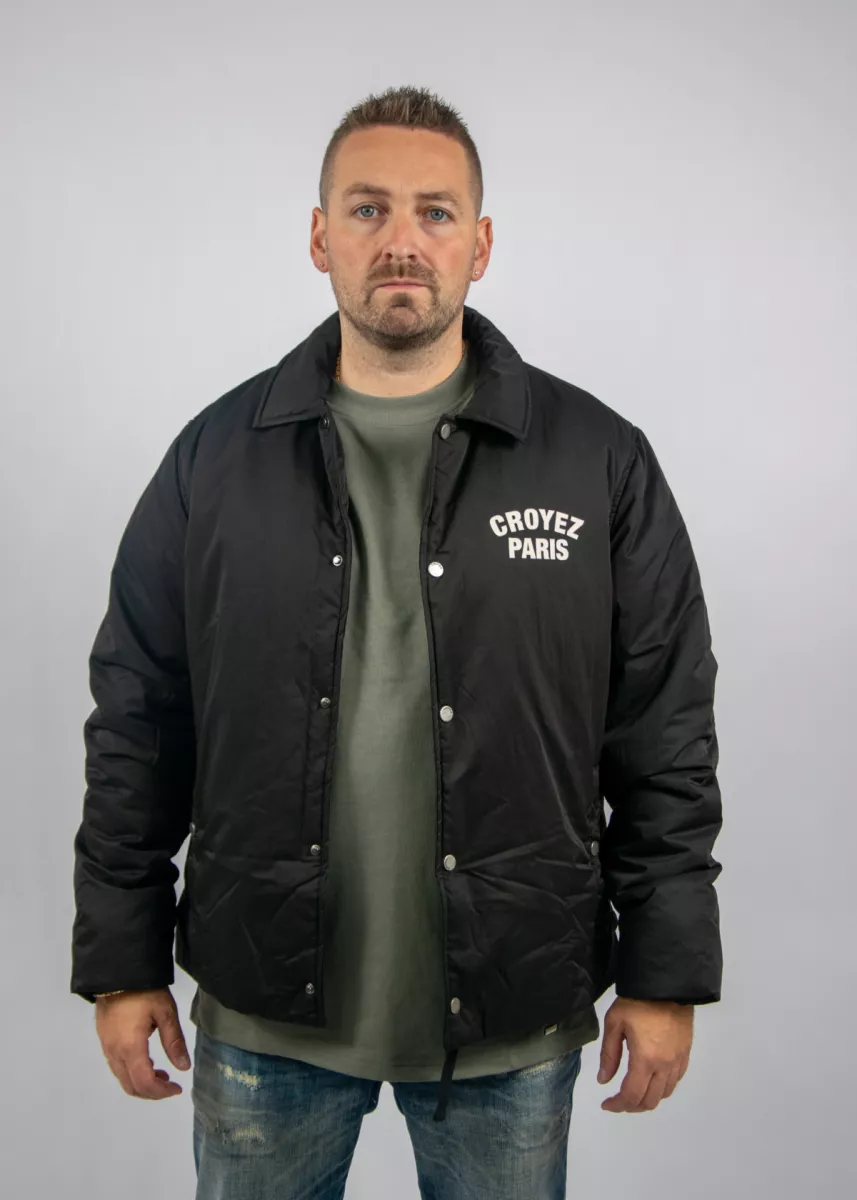 Croyez paris padded coach jacket 2900 black