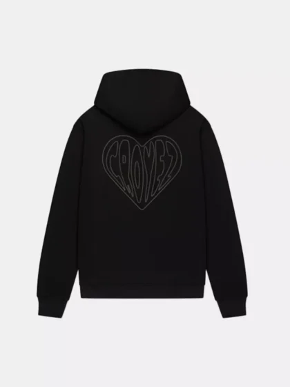 Croyez stitched heart hoodie 2900 black