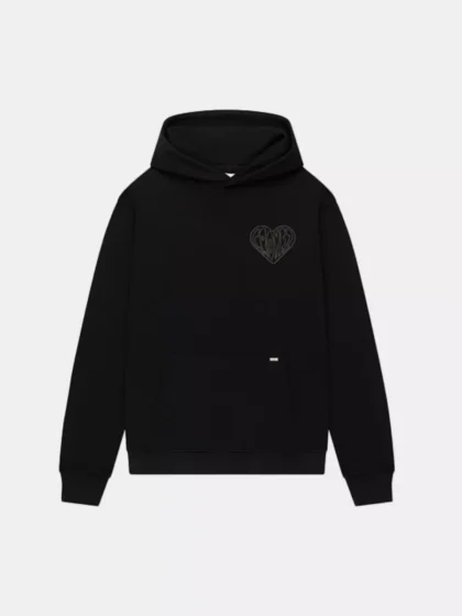 Croyez stitched heart hoodie 2900 black