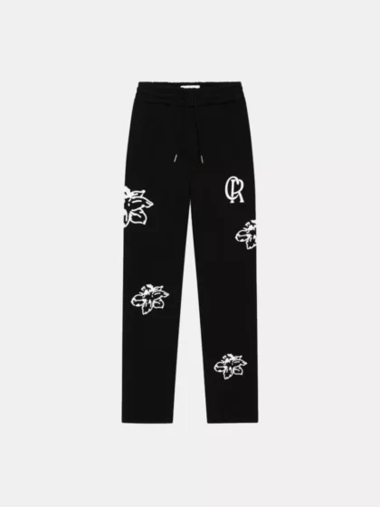 Croyez straight leg flower sweat 2900 black