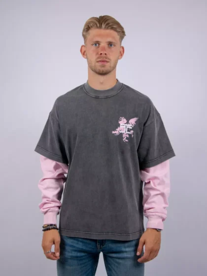 Jorcustom abovealllimits longsleeve t-s acid-pink