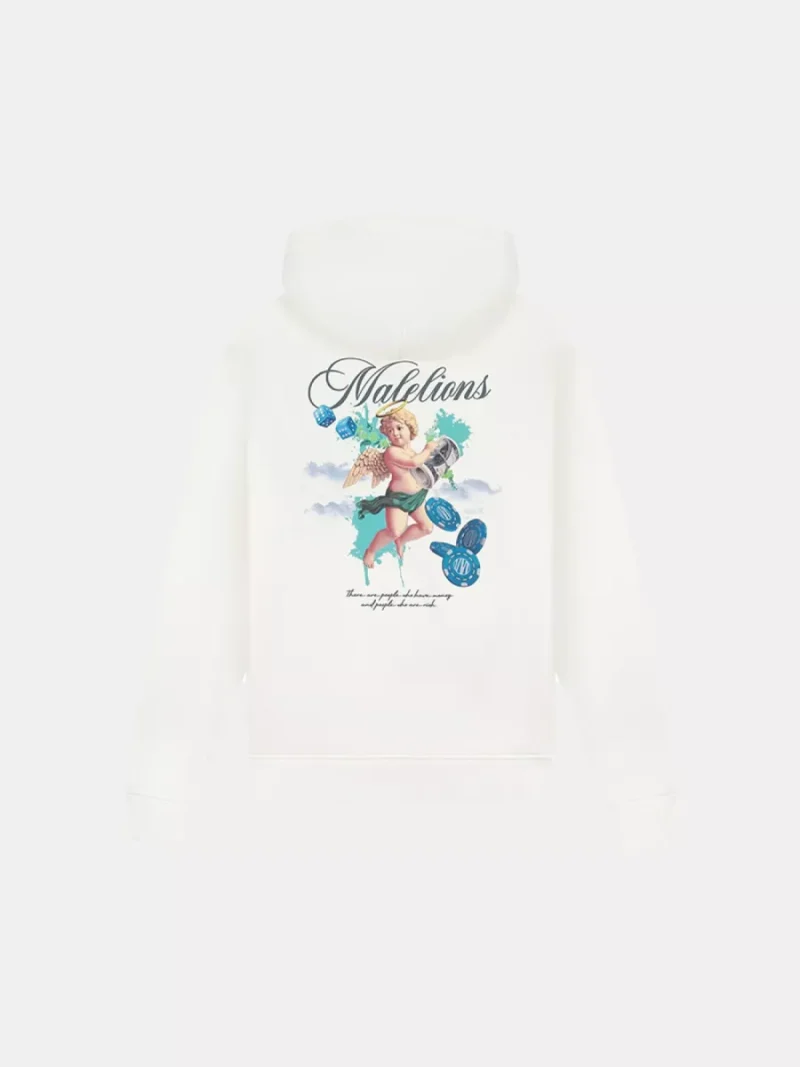 Malelions angel hoodie 333 off-white