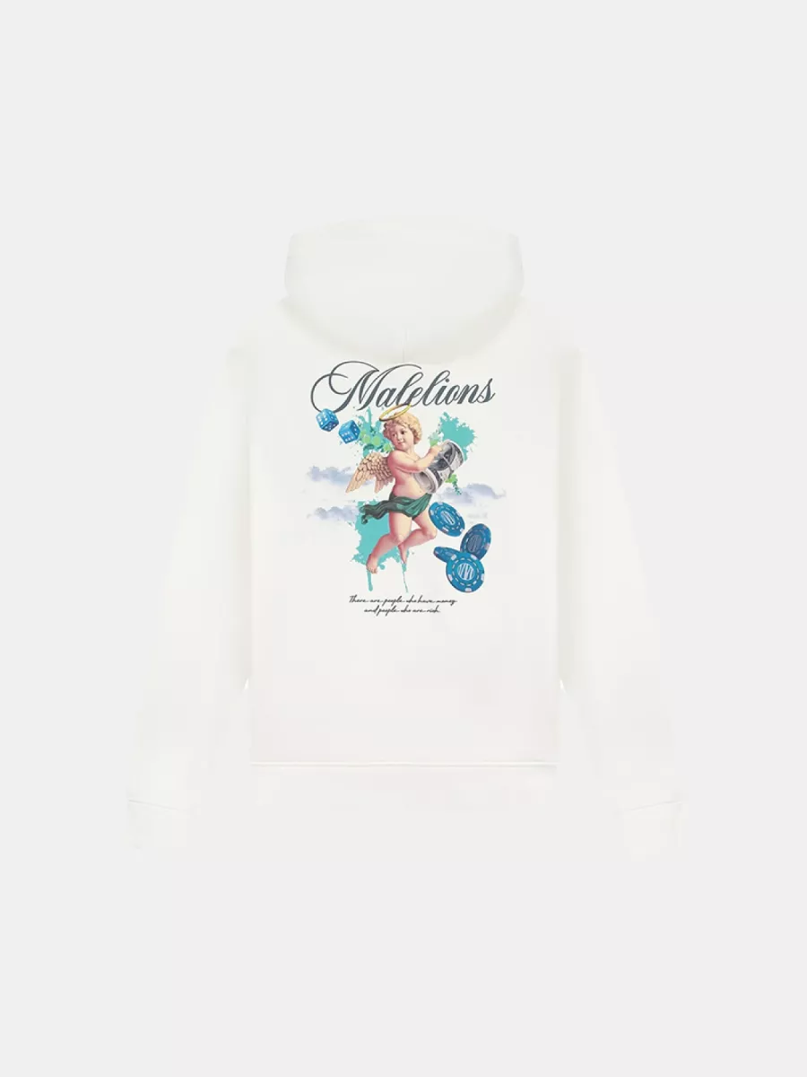Malelions angel hoodie 333 off-white