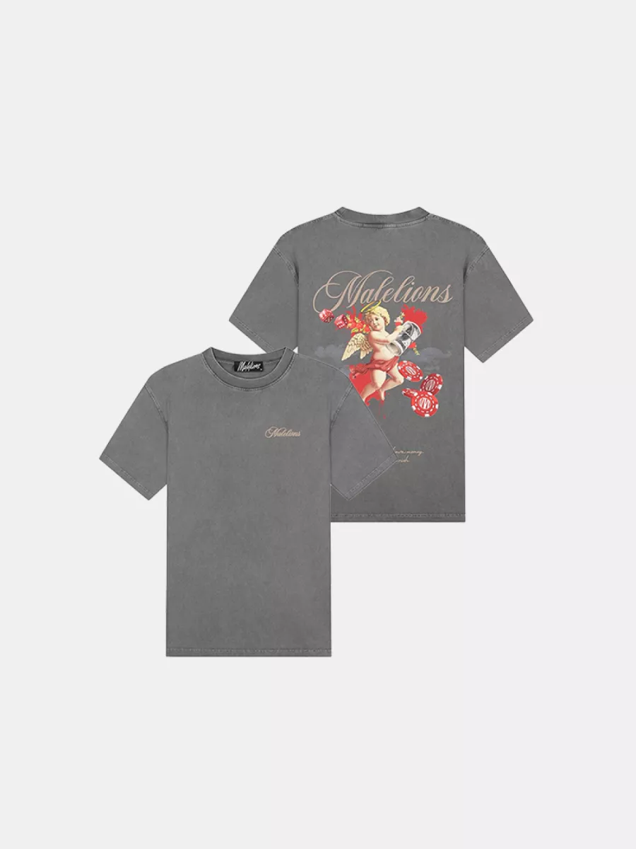Malelions angel t-shirt 848 acid wash