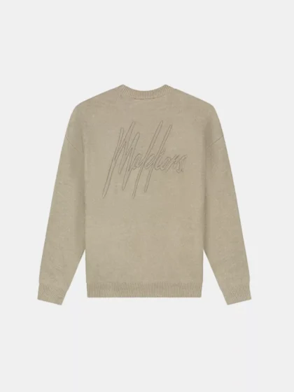 Malelions oversized knitted signature 120 beige