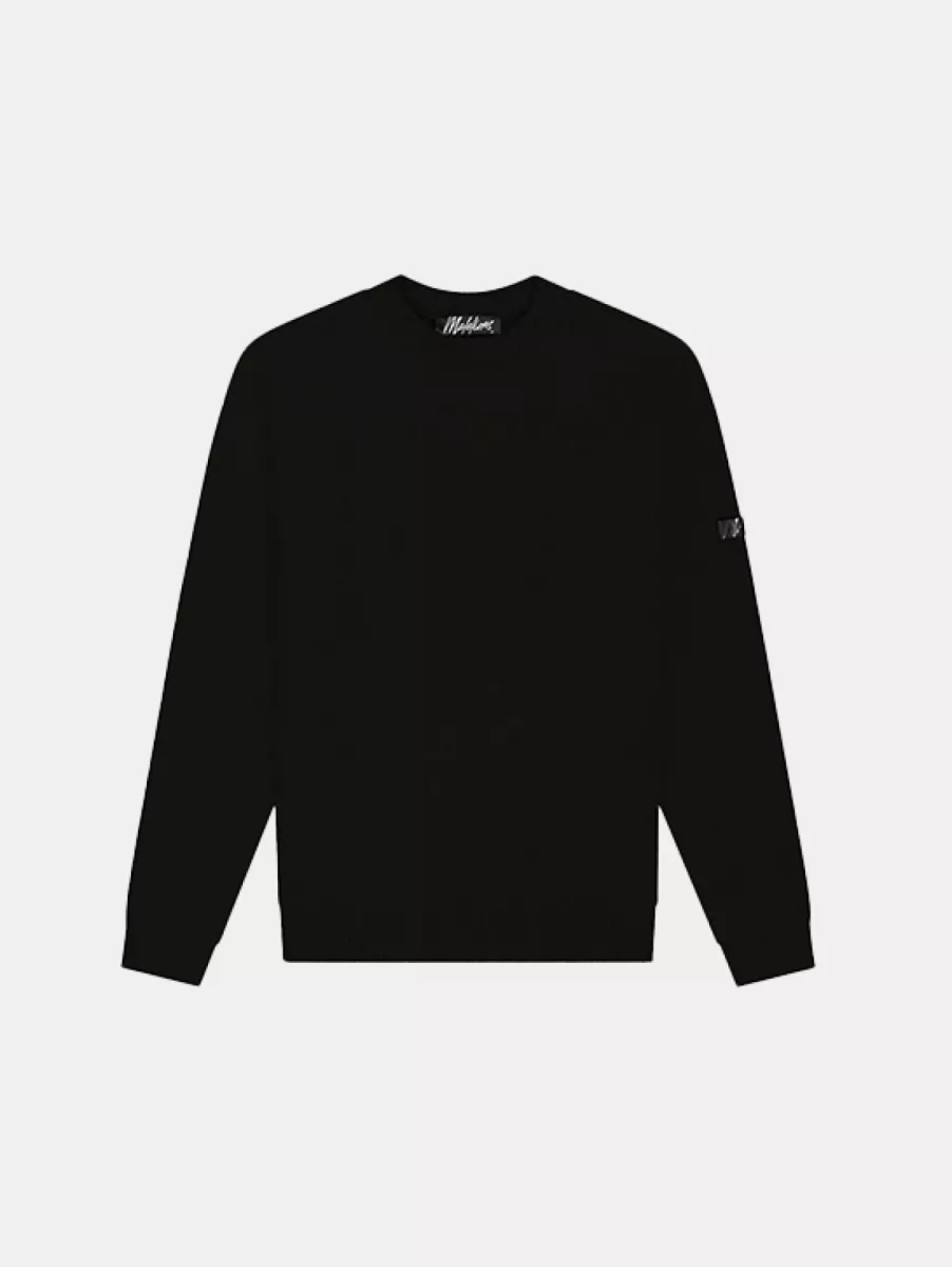 Malelions oversized knitted sweater 900 black