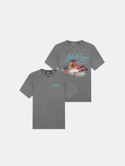 Malelions playing cards t-shirt 848 acid wash