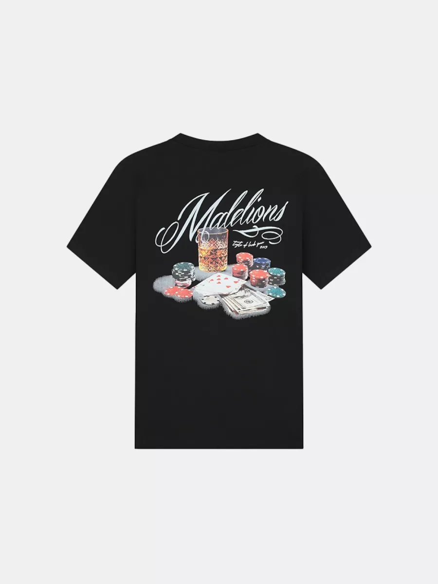 Malelions playing cards t-shirt 900 black