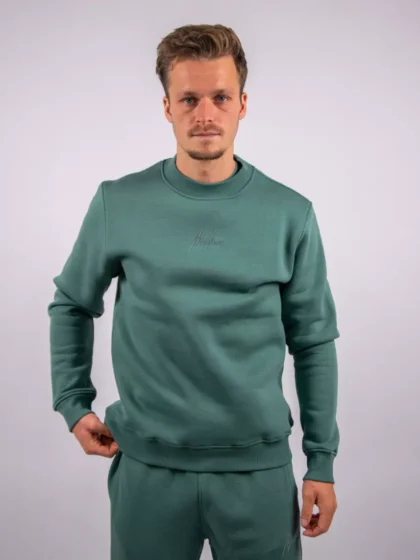 Malelions striped signature sweater 400 green