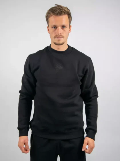 Malelions striped signature sweater 900 black