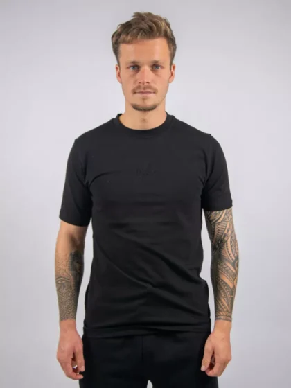 Malelions striped signature t-shirt 900 black