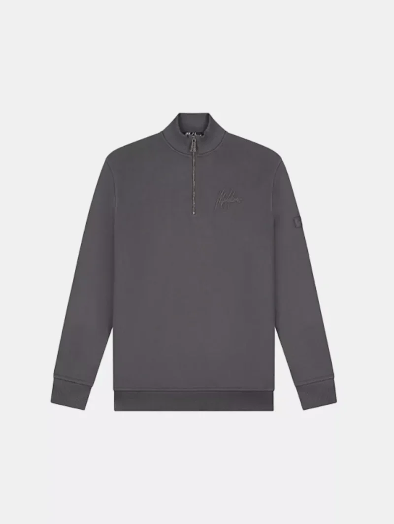 Malelions turtle half zip sweater 696 mulch brown