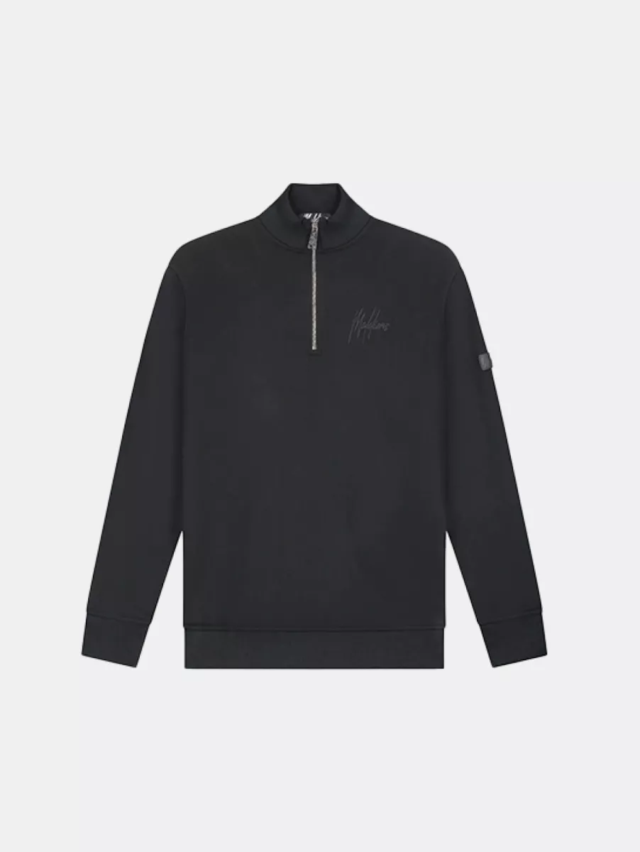 Malelions turtle half zip sweater 900 black