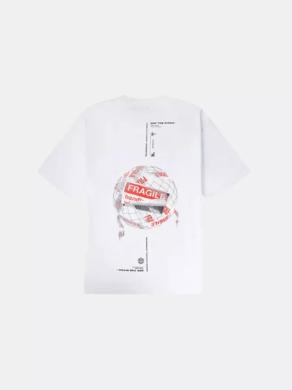 OFF THE PITCH fragile world loose fit tee 100 white