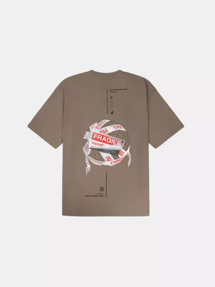 OFF THE PITCH fragile world loose fit tee 103 sand