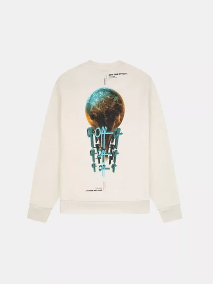 OFF THE PITCH world crewneck 102 off white
