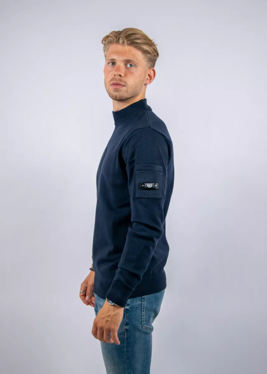 Quotrell Cannes Knitted Sweater 3 Quotrell cannes knitted sweater navy