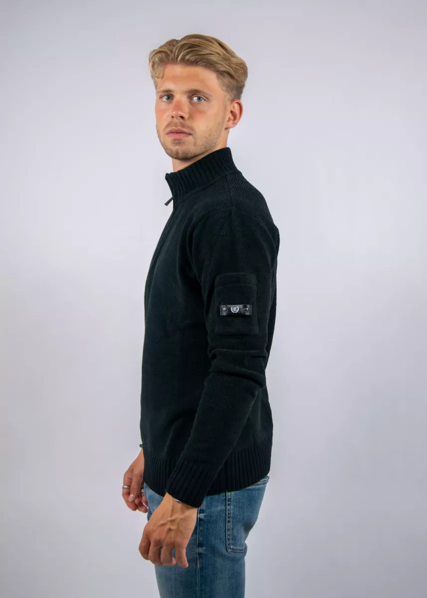 Quotrell Combat Knitted Halfzip 3 Quotrell combat knitted halfzip black