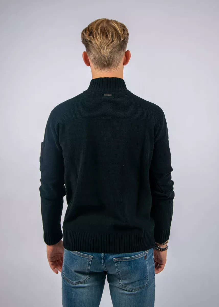 Quotrell Combat Knitted Halfzip 4 Quotrell combat knitted halfzip black