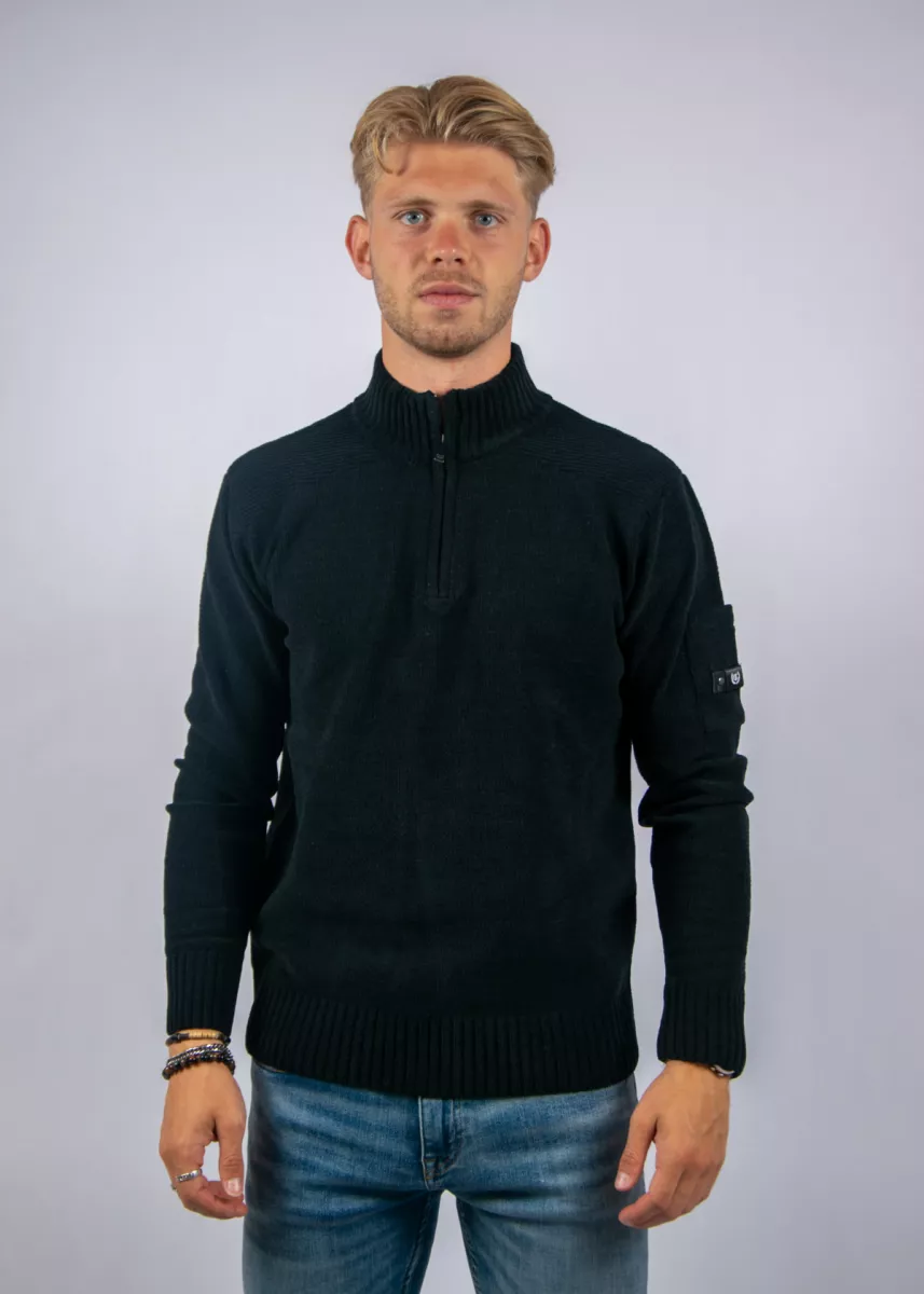 Quotrell Combat Knitted Halfzip 2 Quotrell combat knitted halfzip black