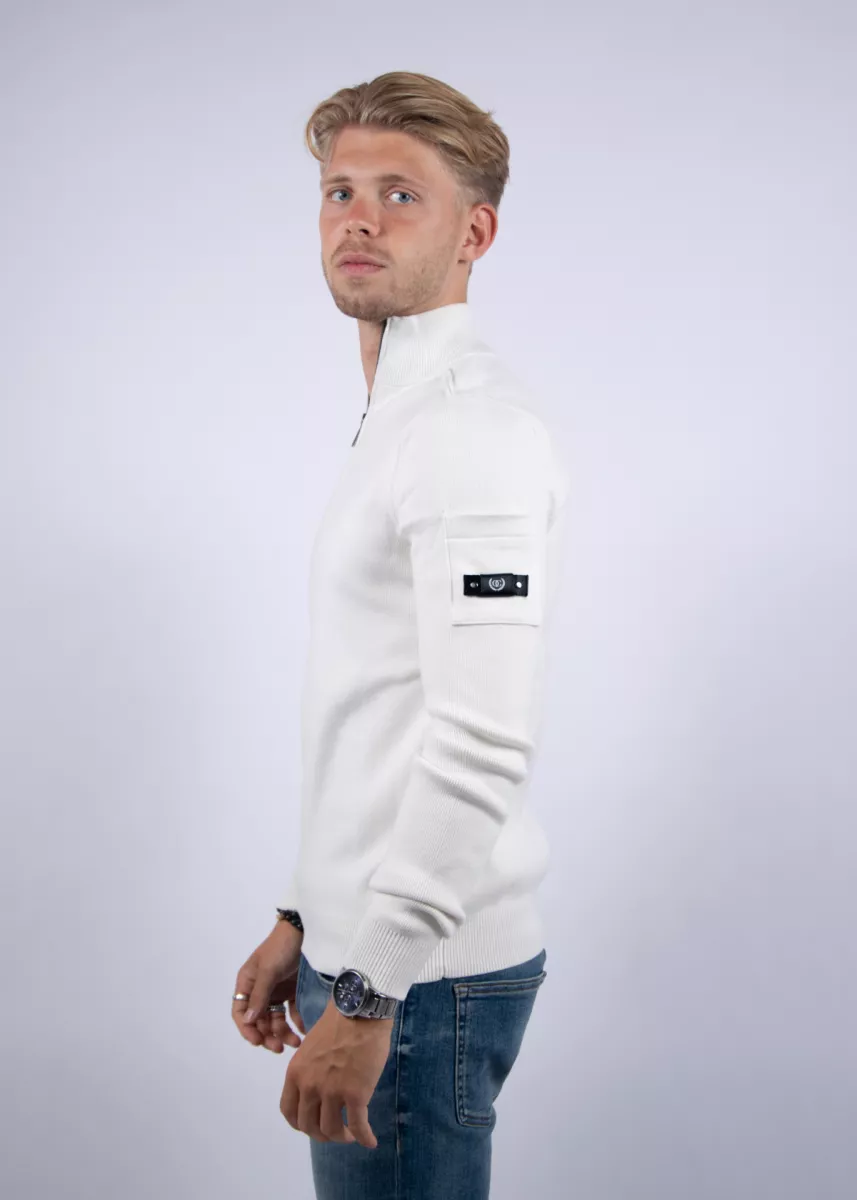 Quotrell Palace Knitted Halfzip 2 Quotrell palace knitted halfzip ecru