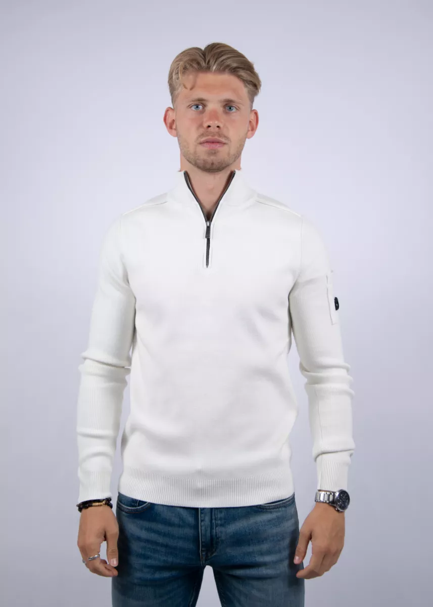 Quotrell Palace Knitted Halfzip 1 Quotrell palace knitted halfzip ecru