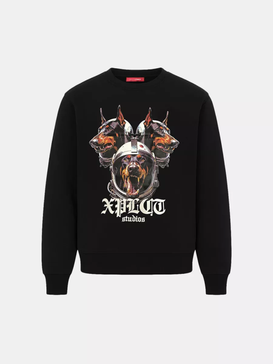 XPLCT dobberman crewneck black