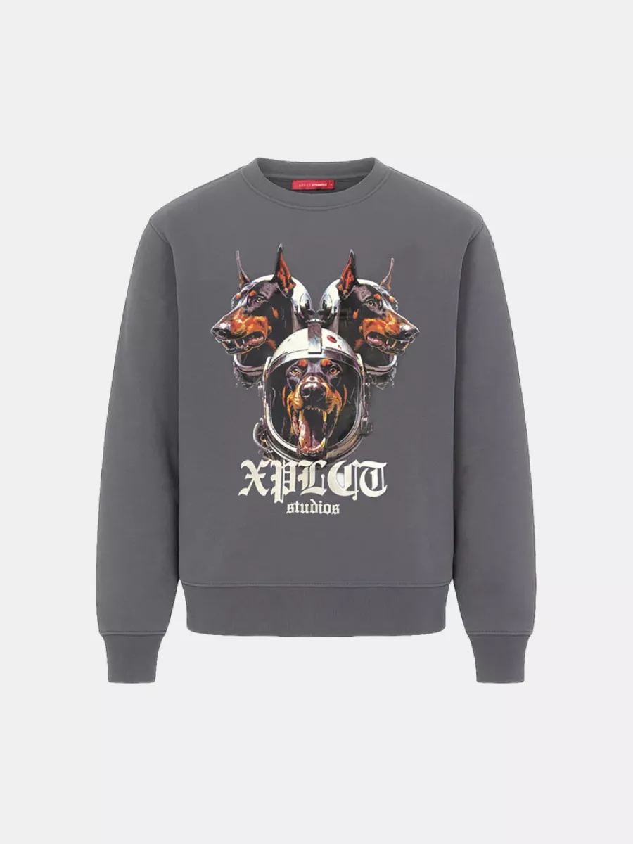 XPLCT dobberman crewneck grey