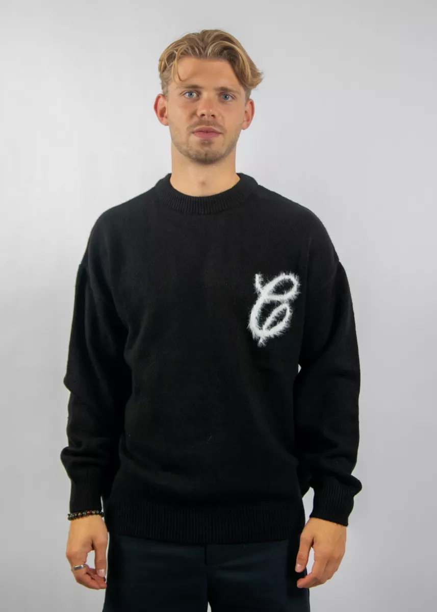 Croyez fluffy essence knit sweater 2900 black