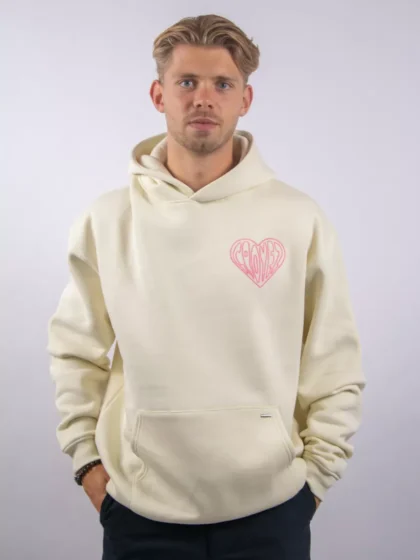 Croyez stitched heart hoodie 2101 off-white