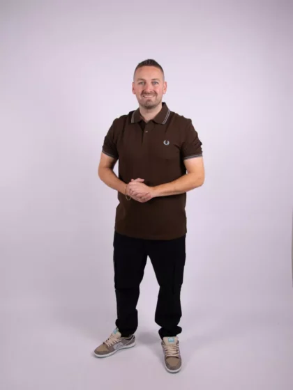 Fred Perry m3600 49a brnttbcc/stkprtb