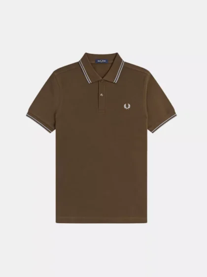 Fred Perry m3600 49a brnttbcc/stkprtb