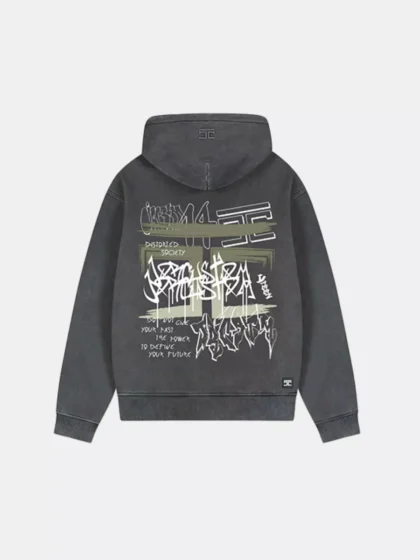 Jorcustom graffiti hoodie acidgrey