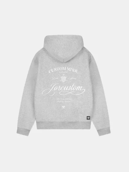 Jorcustom handscript hoodie greymelange