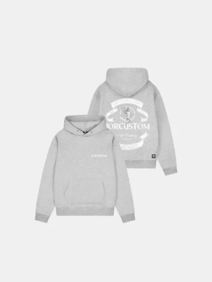 Jorcustom ribbon hoodie greymelange