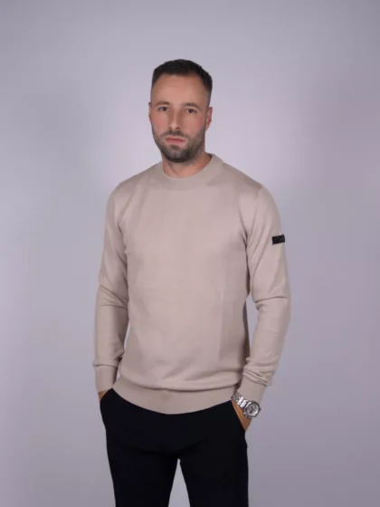 Malelions knitted crewneck 099 sand