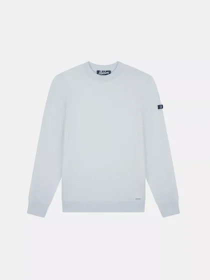 Malelions knitted crewneck 691 ocean grey