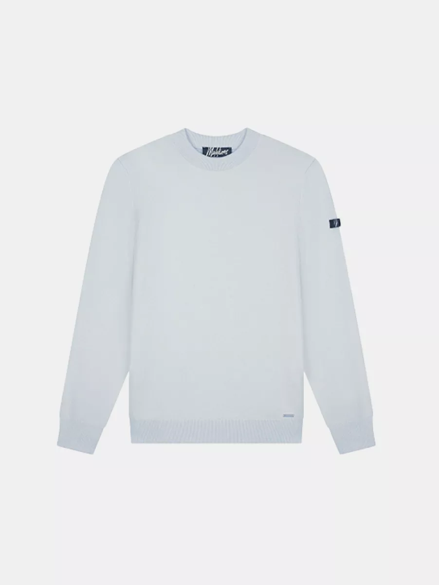 Malelions knitted crewneck 691 ocean grey