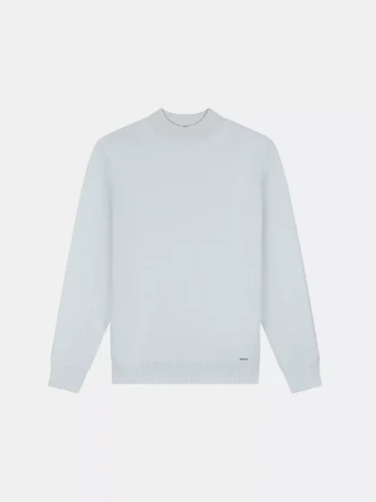 Malelions knitted mockneck sweater 691 ocean grey