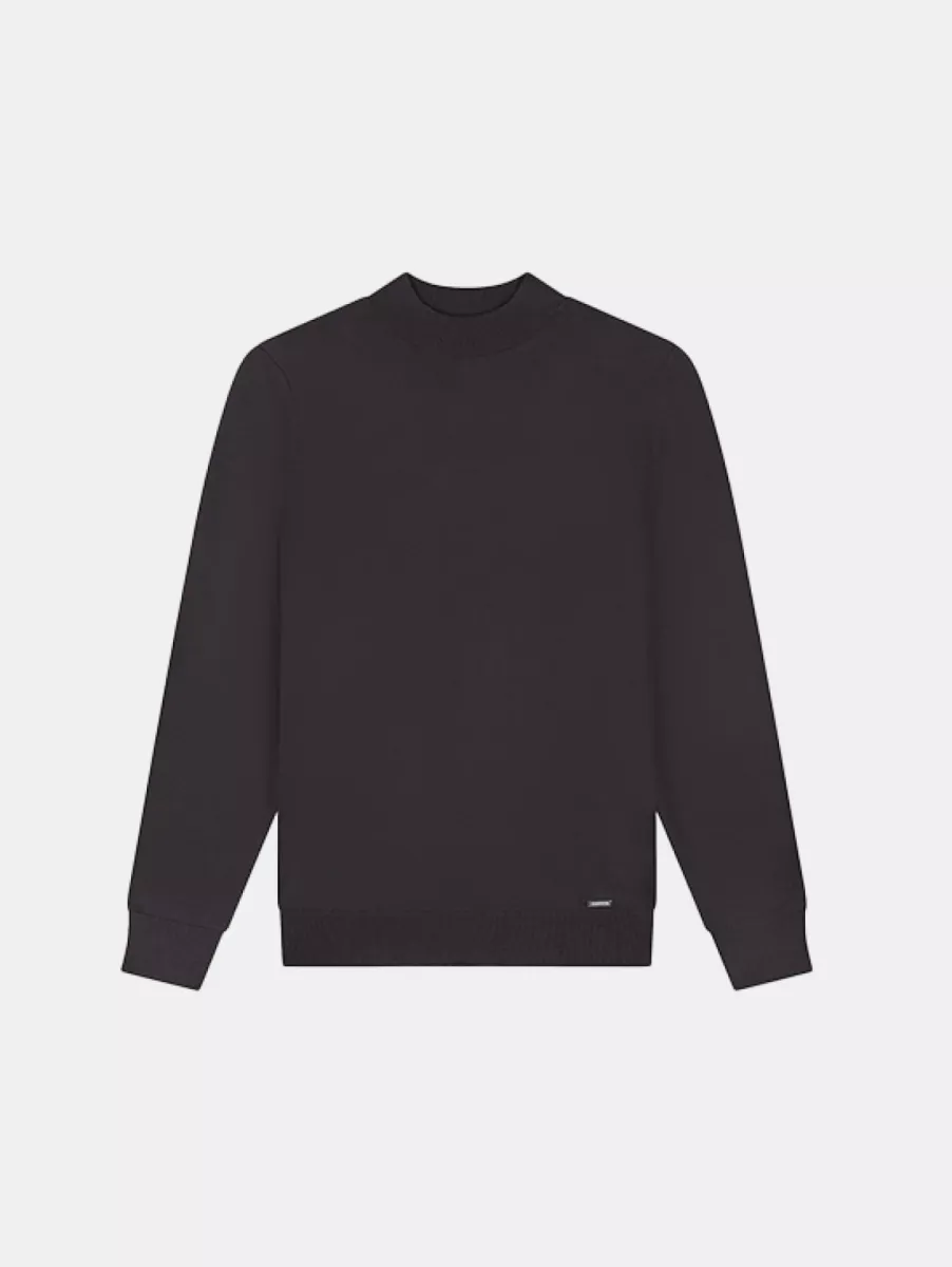 Malelions knitted mockneck sweater 696 mulch brown