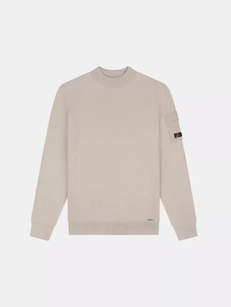 Malelions knitted pocket mockneck 099 sand