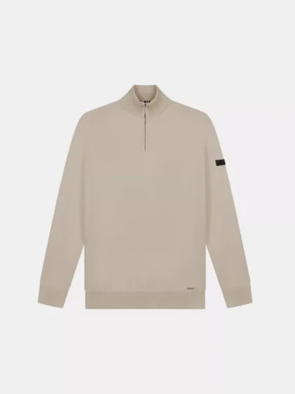 Malelions knitted quarter zip 099 sand