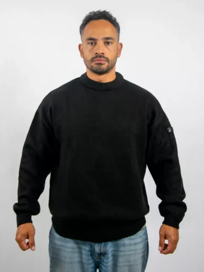 Malelions oversized knitted sweater 900 black