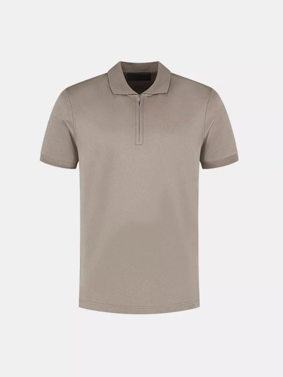 Malelions premium mercerized cotton polo 336 taupe